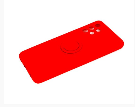 Накладка для HUAWEI P Smart Z/Honor 9X, SILICONE COVER Soft-touch, с кольцом, красный