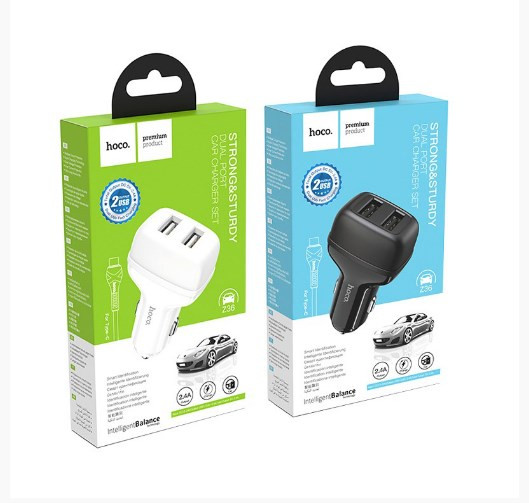 АЗУ HOCO Z36 Leader 2.4A 2USB кабель Type-C