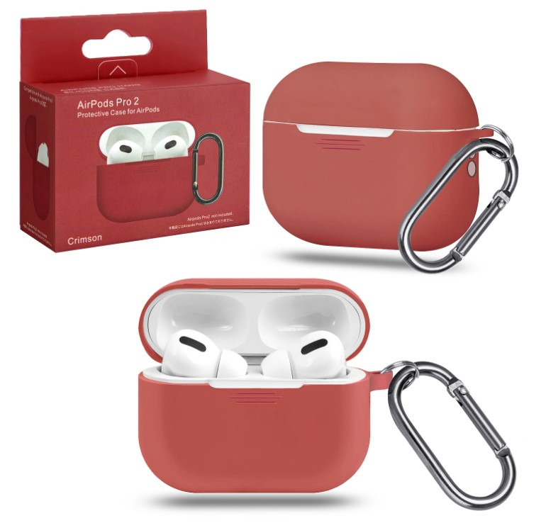 Чехол Airpods Pro 2, с карабином, лиловый