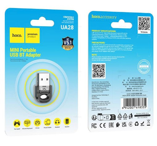 Bluetooth адаптер HOCO UA28 USB 5.1