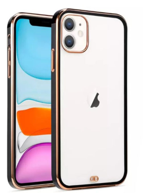 Накладка для Apl IPh 15 PLUS. с ободком, черный