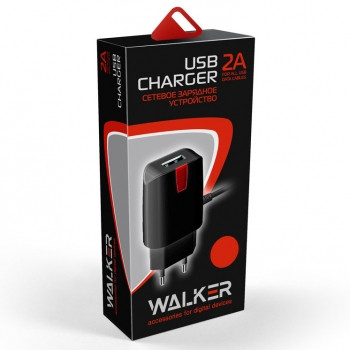 СЗУ WALKER WH-21 USB (2А) блочок, черное