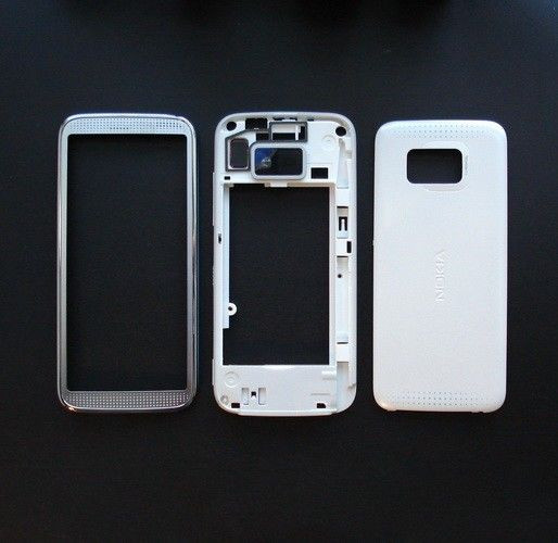 Корпус для Nokia 5530 со средней частью (белый/синий)