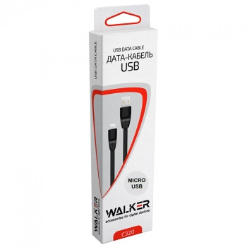 USB кабель для Micro WALKER C320 плоский, белый
