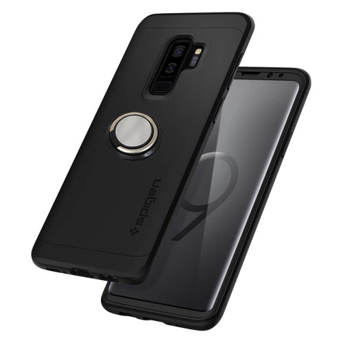 Силикон для SAMSUNG A105F A10, M105F M10, матовый, с кольцом, черный