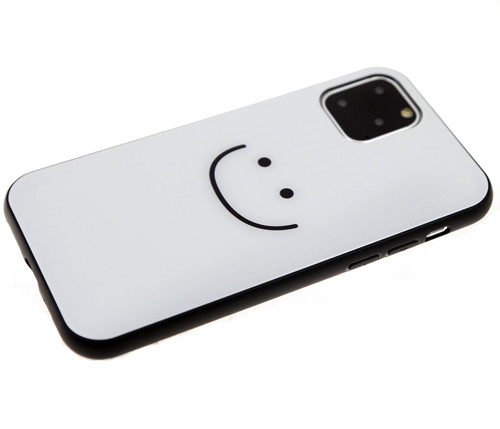 Накладка для SAMSUNG A205F (A20)/A305F (A30), Смайлик, белый