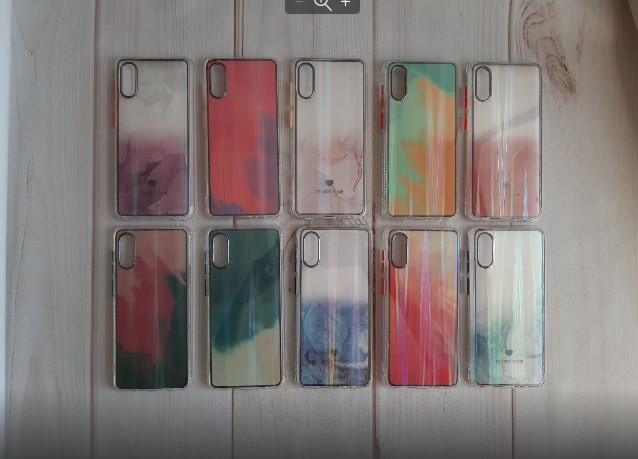 Накладка для SAMSUNG A12, картинки в ассортименте, перламутровые