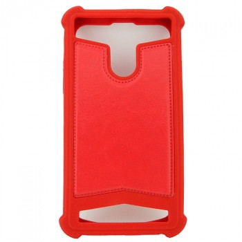 Накладка универсальная с кожаной вставкой 01 (3,5-4,0 ), красная