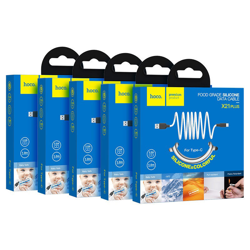 USB кабель для Micro HOCO X21 Plus. 2.4А, 1 м