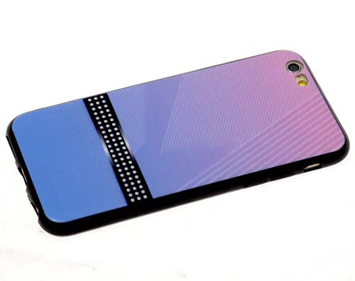 Накладка для HUAWEI Honor 8X, черный борт, розово-голубая