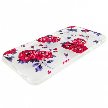 Силикон для SAMSUNG A530F (A8 2018), Phopart, цветы №5090