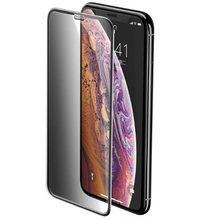Защитное стекло для ApL iph 12 PRO MAX, Антишпион, черный