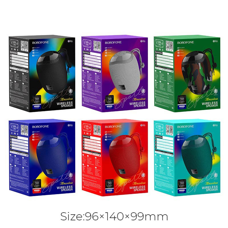 Колонка BOROFONE BR6 Miraculous Sports. Bluetooth.FM. AUX