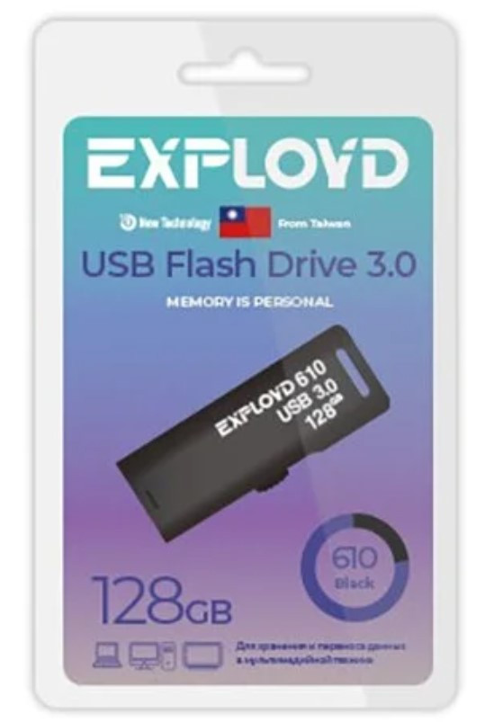 Флеш-накопитель 128Gb Exployd 610, USB 3.0.