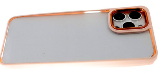 Накладка для SAMSUNG A12, с металлической окантовкой, розовый