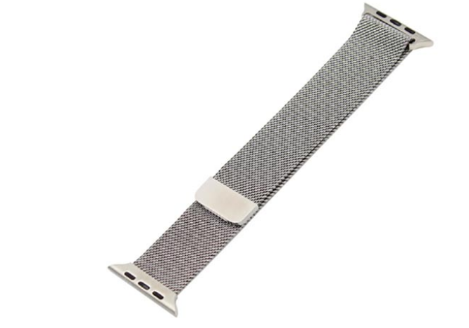 Ремешок для Apl watch 38mm 40mm, Milanese loop, светло серый