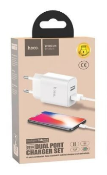 СЗУ HOCO C62A 2.4A 2USB  с кабелем lightning