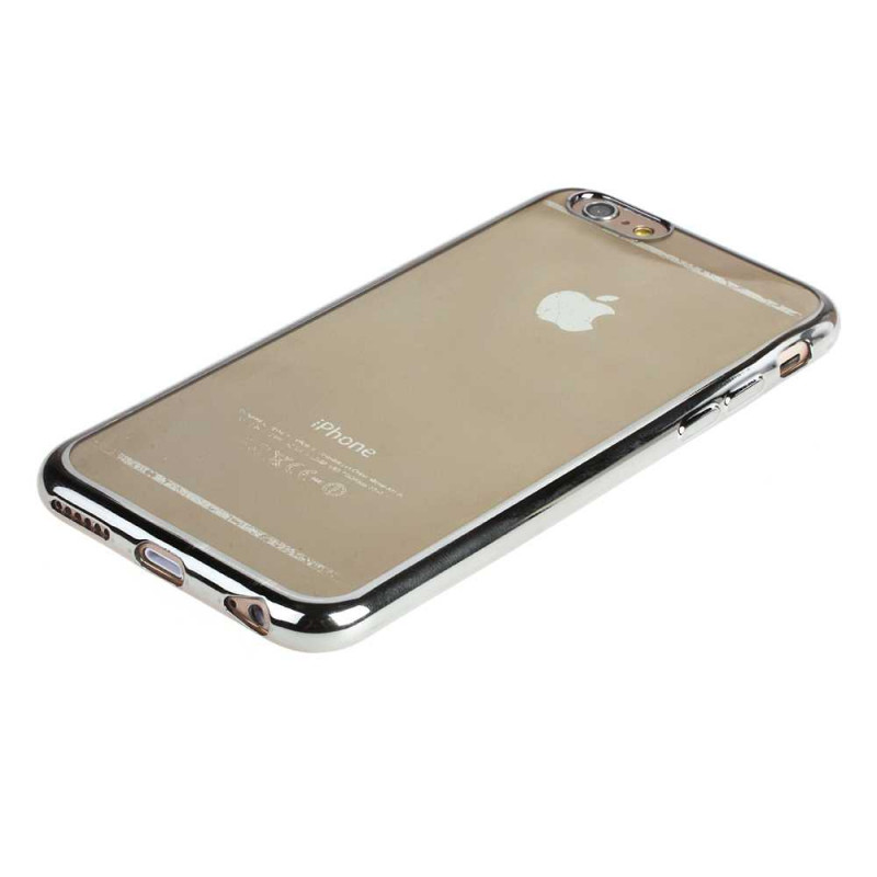 Силикон для SAMSUNG J710F (J7 2016), KissWill, Electroplate, тонкий, прозрачн, глянц, серебро