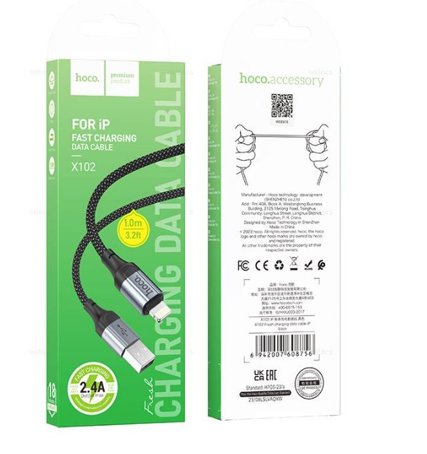 USB кабель для Lightning HOCO X102, быстрая зарядка