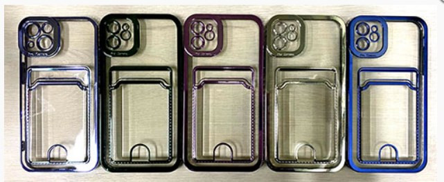 Накладка для SAMSUNG A33 5G, с глянцевой окантовкой, с визитницей