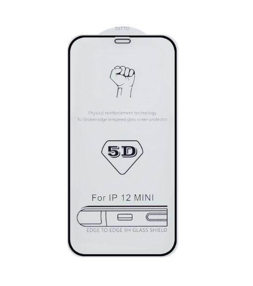 Защитное стекло для ApL iph 12  12 Pro, 3D/4D, черный