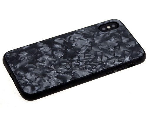 Накладка для SAMSUNG A205F (A20)/A305F (A30), Мрамор, черный борт