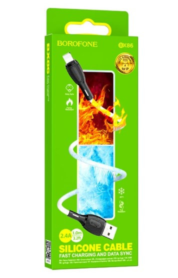 USB кабель для lightning BOROFONE BX86 2.4A, 1м
