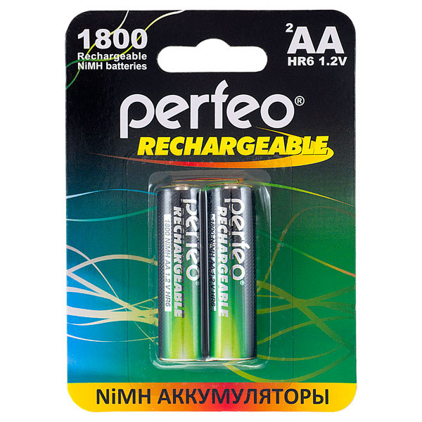 Аккумулятор Perfeo HR06 1800MAh 2BL 32761
