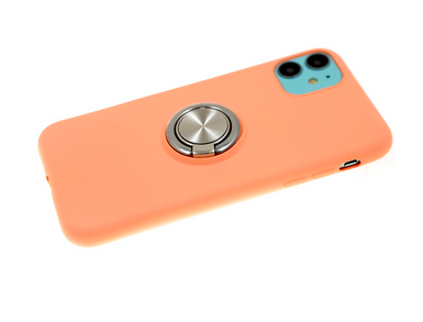 Силикон для XIAOMI Redmi Note 8T, Матовая с кольцом, персик 2