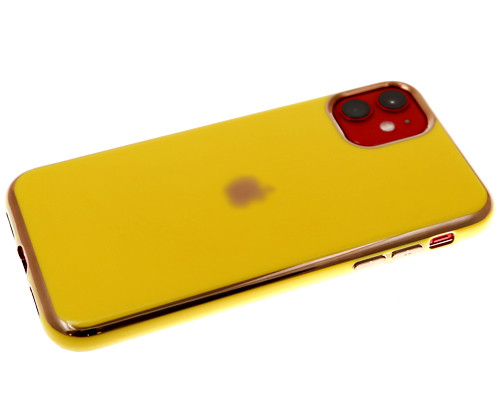 Накладка для HUAWEI Honor 8A Y6 2019 8A PRO Y6S, глянцевый с логотипом, ободок, желтый