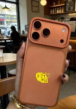 Накладка для Apl IPh 17 Pro, Magsafe, оранжевый