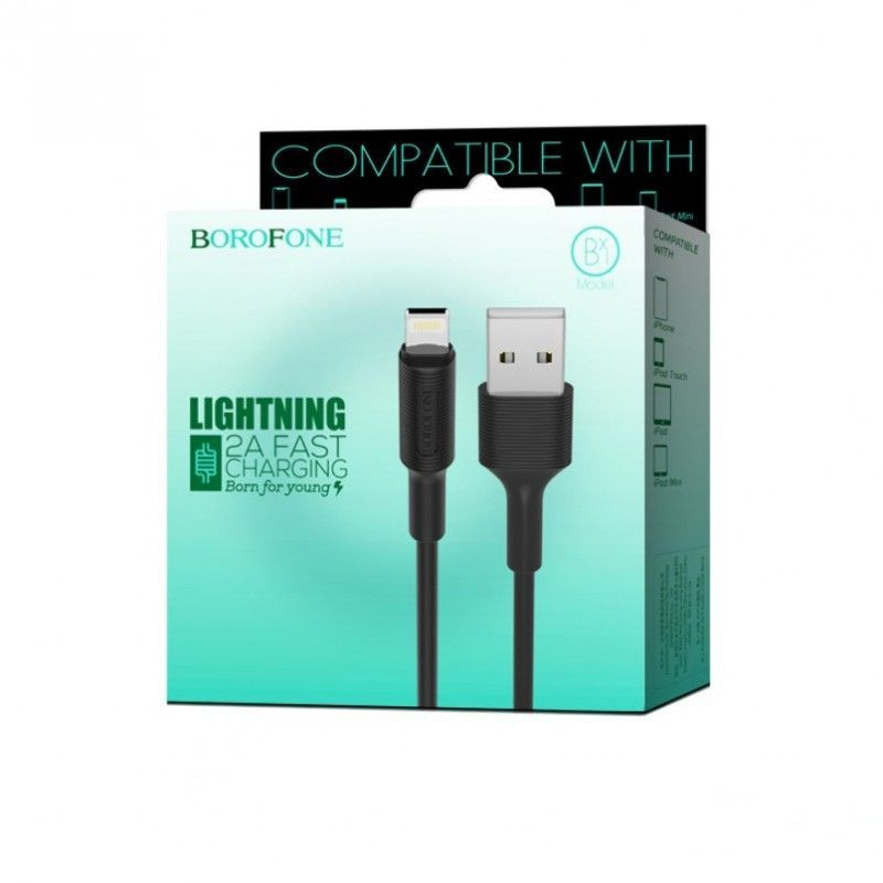 USB кабель для lightning BOROFONE BX1 EzSync, 2.4А, 1 м