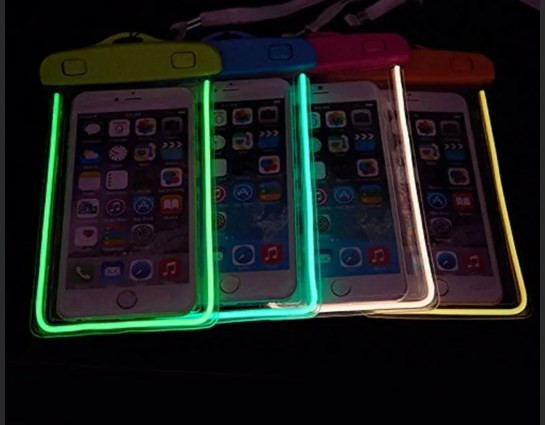 Чехол водонепроницаемый универсальный светящиеся