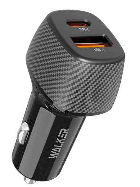 АЗУ WALKER WCR-35 3А, 45Вт,USB Type-C, быстрая зарядка QC