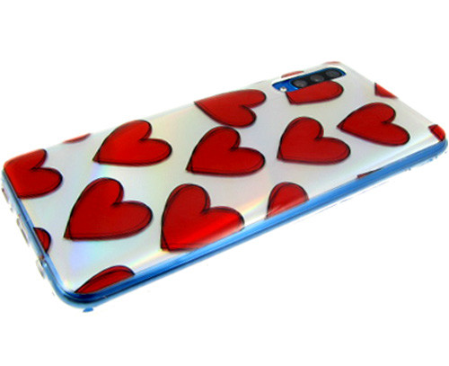 Накладка для SAMSUNG A205F (A20)/A305F (A30), Перламутр, Сердце