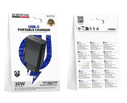 СЗУ BOROFONE BAS75A, PD30W QC3.0