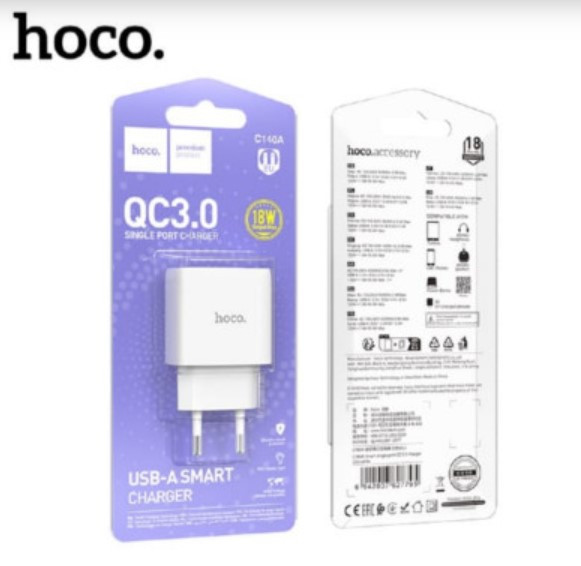 СЗУ HOCO C140A 1USB 3.0 18W