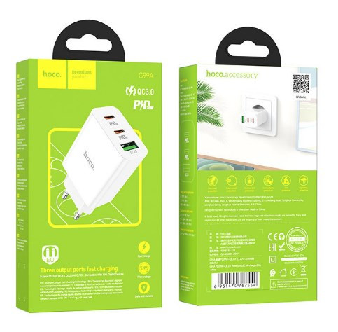 СЗУ HOCO C99A, PD20W + QC3.0 EU