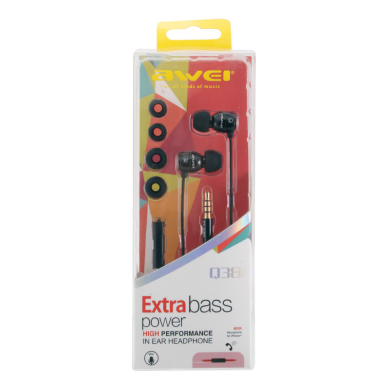 Наушники High Quality MP3 AWEI Q5i, с микрофоном