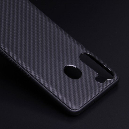 Накладка для SAMSUNG A21 (A215), карбон, черный