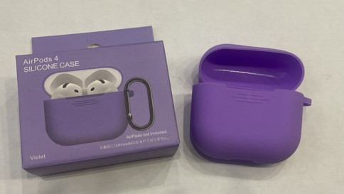 Чехол Airpods 4 Silicon Case с карабином, лаванда