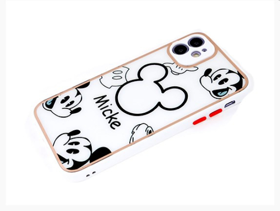 Накладка для Samsung A515F A51, с золотой окантовкой Микки