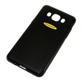 Силикон для SAMSUNG J510F (J5 2016), имитация кожи, черный