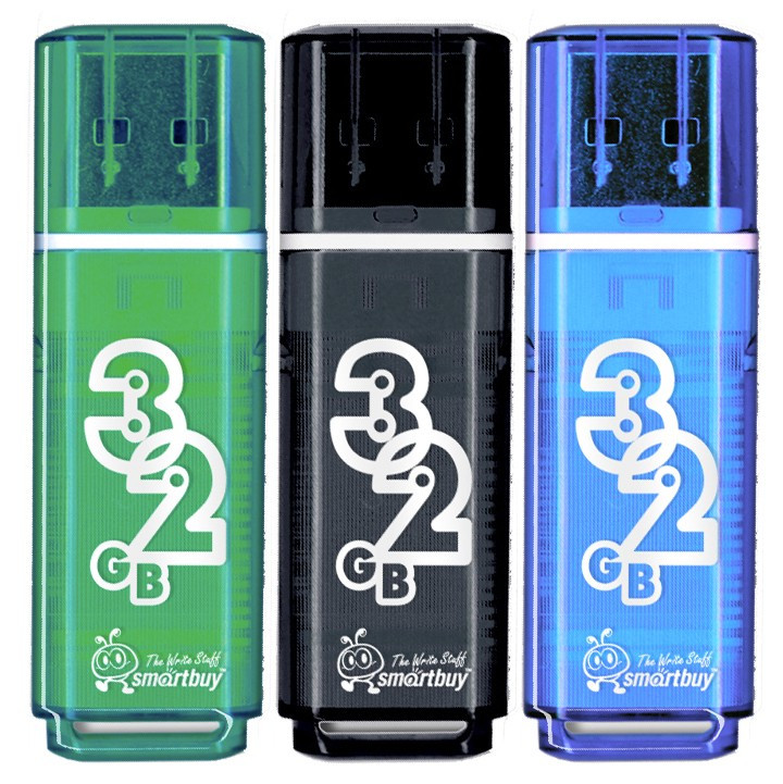 Флеш-накопитель 8Gb SmartBuy Glossy series, USB 2.0, синий