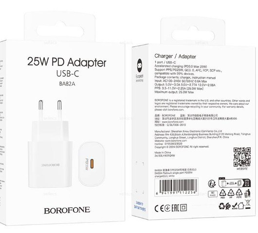 СЗУ BOROFONE BA82 25W PD, QC3.0