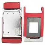 Корпус для Nokia N76 (красный) средняя часть пластмасовая