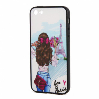 Накладка для SAMSUNG A750 (A7 2018), СП, Девушка с бантом и цветами