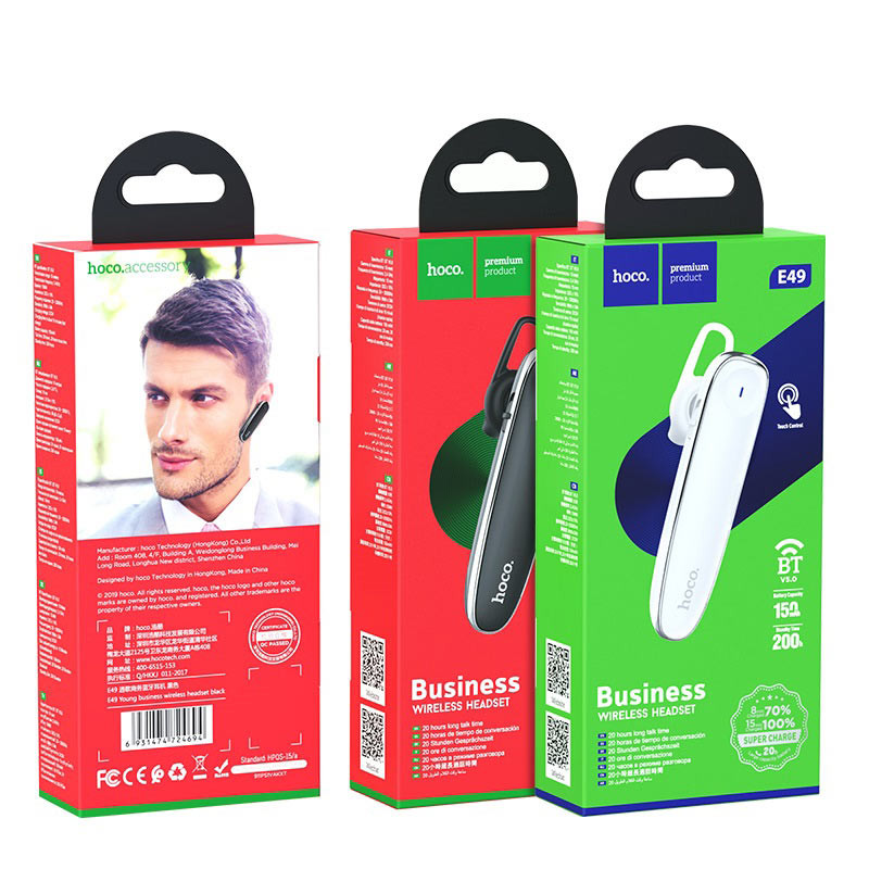 Гарнитура Bluetooth HOCO E49 Young business wireless headset