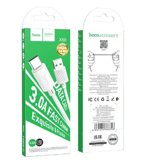 USB кабель для TYPE-C HOCO X88