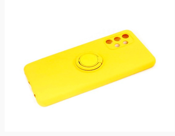 Накладка для HUAWEI P Smart Z/Honor 9X, SILICONE COVER Soft-touch, с кольцом, желтый